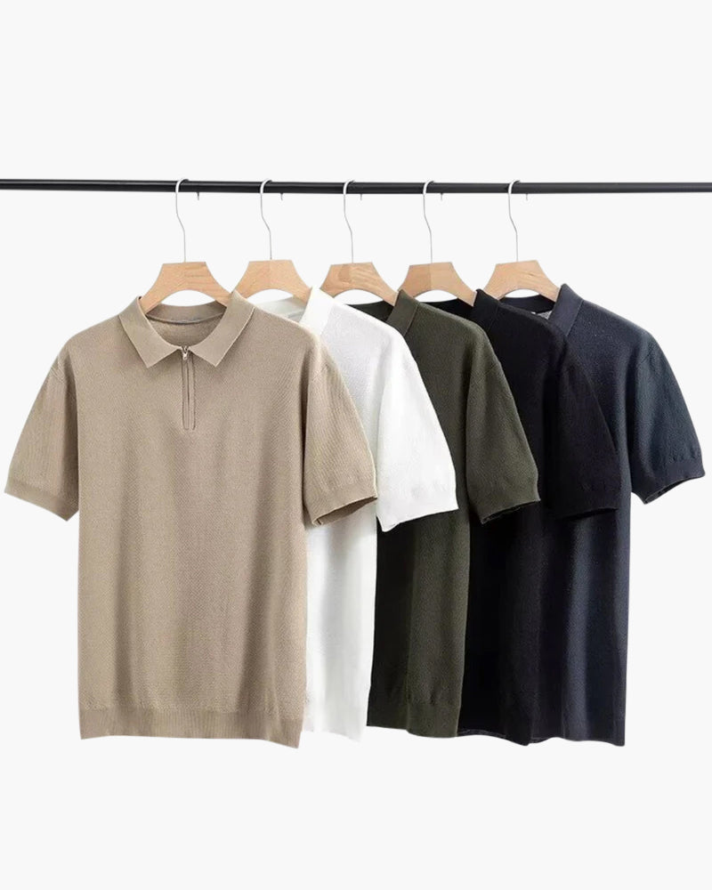 Marbella Polohemd mit Reißverschluss