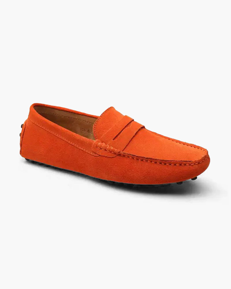 Wildleder-Loafer mit Schnürung