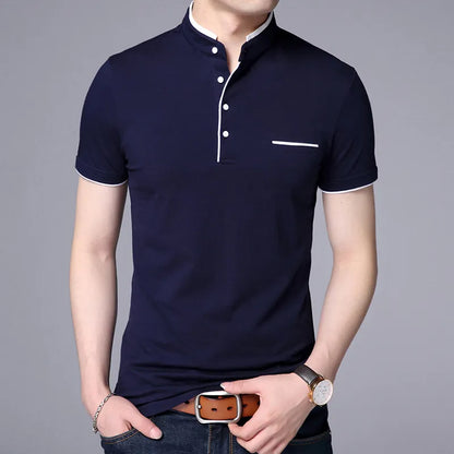 Modern Men's Fixed Collar Shirt
