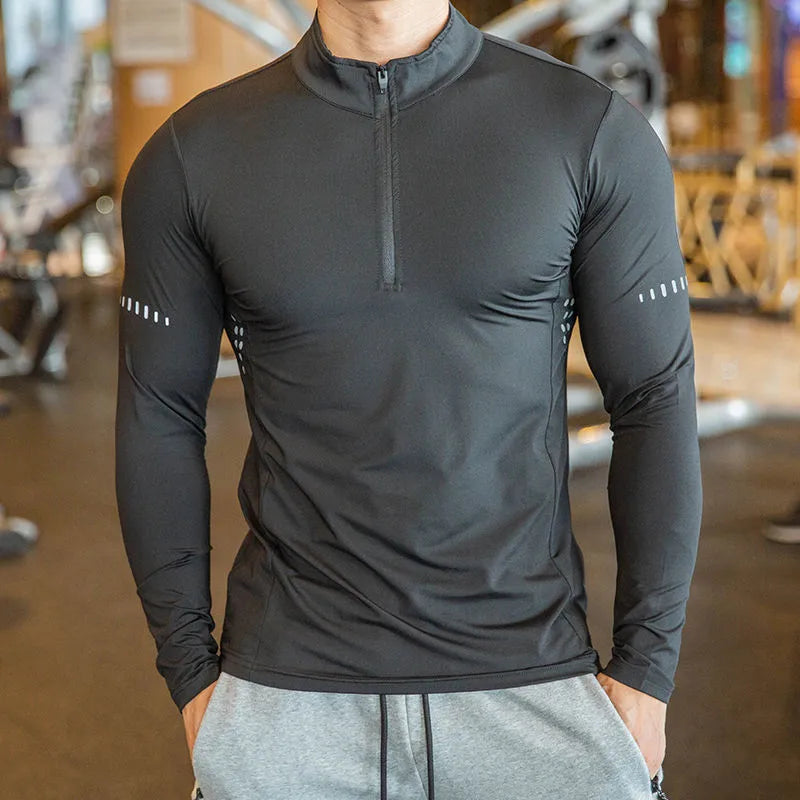 Men's High Neck Dry Fit Shirt
